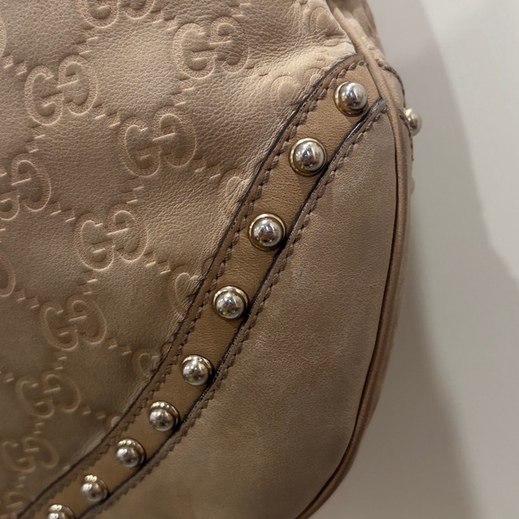 Gucci Vintage Guccissima Leather Beige Monogram Shoulder Bag - Picture 8 of 11